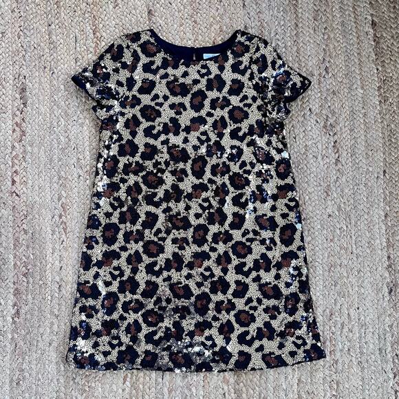 Sugar & Jade girls modern leopard print sequined dress - Picture 3 of 4